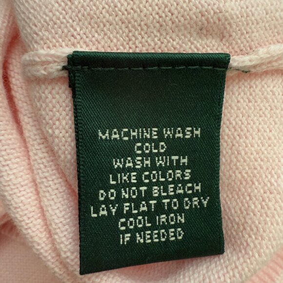 NWOT Lauren Ralph Lauren Knit Turtleneck Sweater Pullover Women's Small Pink - Picture 12 of 12